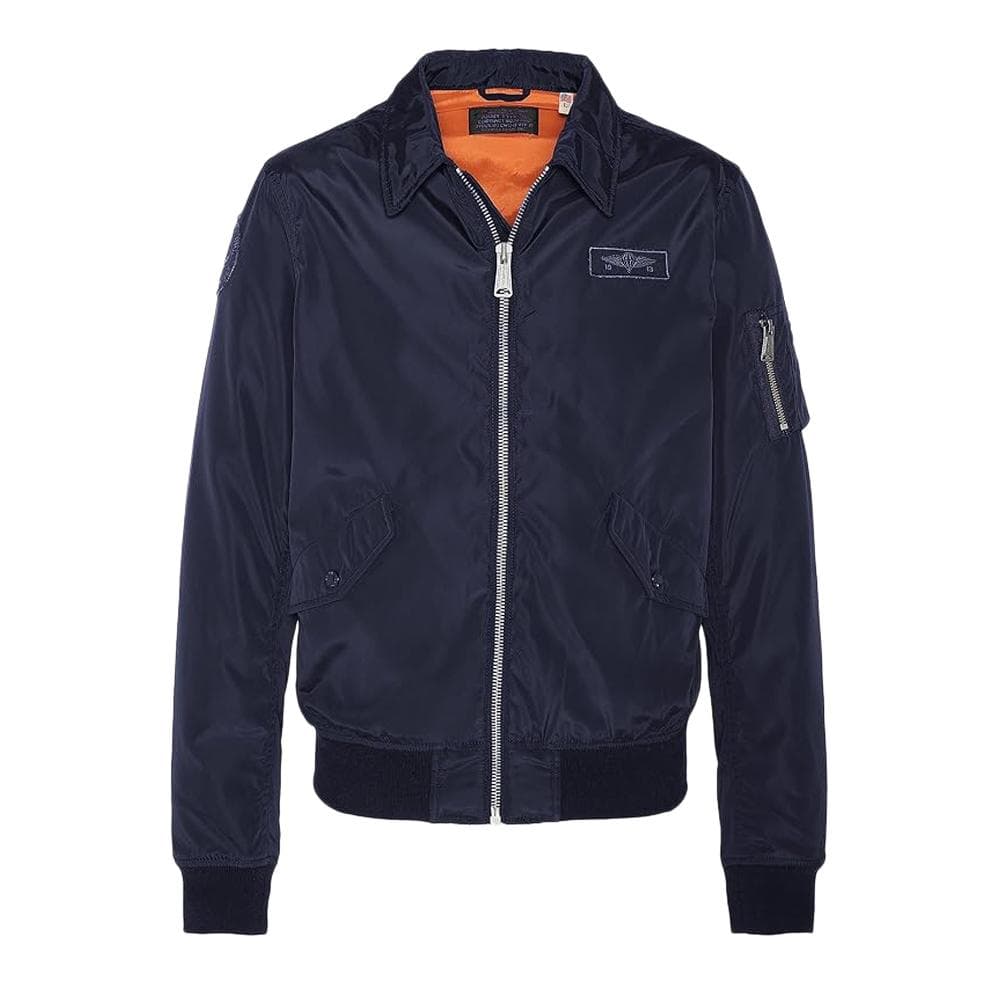 Veste Bombers Marine Homme Schott Blouson Cwu 1