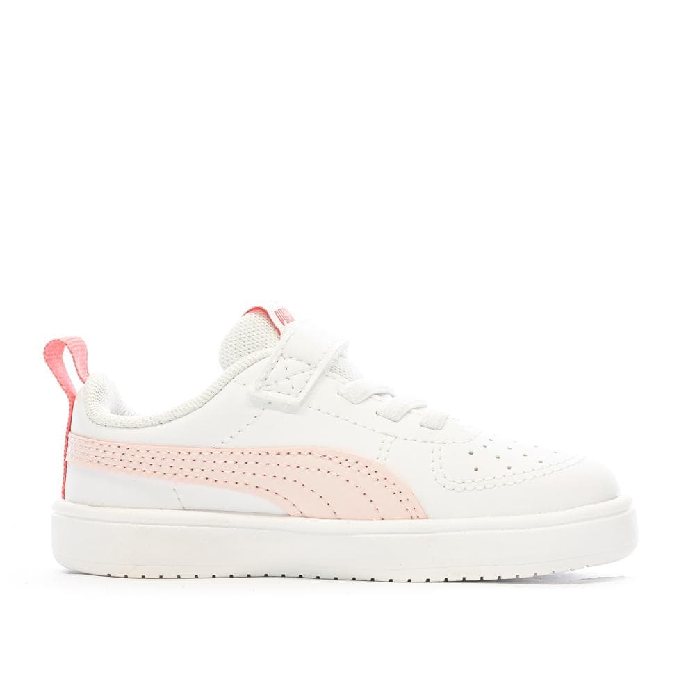 Baskets Blanche/Rose Fille Puma Rickie 2
