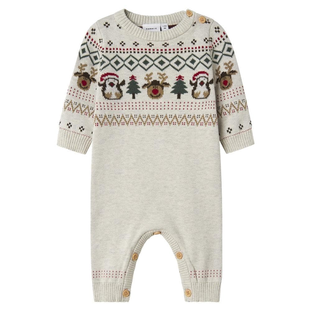 Pyjama de Noel Écru Garçon Name it Nalko 1