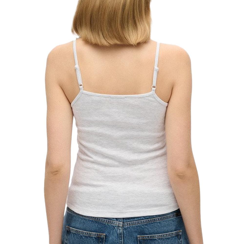Débardeur Gris Femme Superdry Fine 2