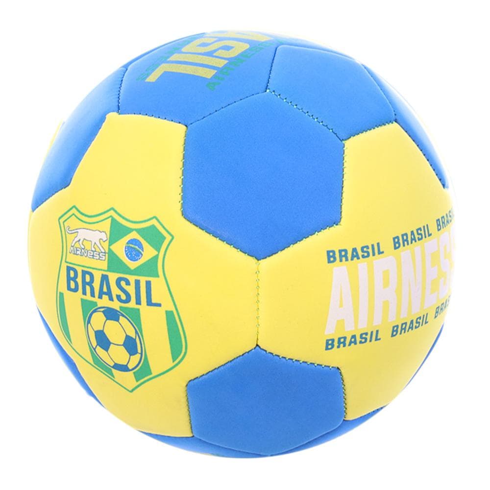 Brasil Ballon de foot Jaune/Bleu Airness Minisoft 2