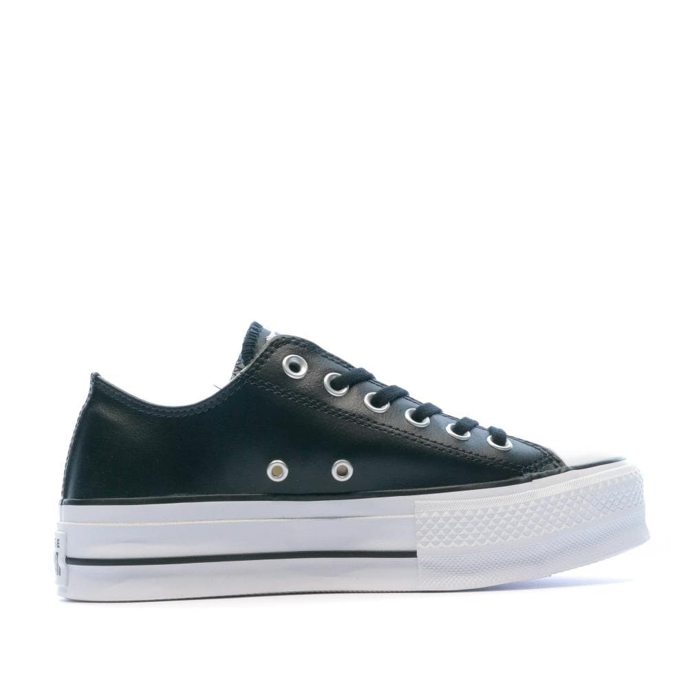 Baskets compensées cuir noir femme Converse All Star 2