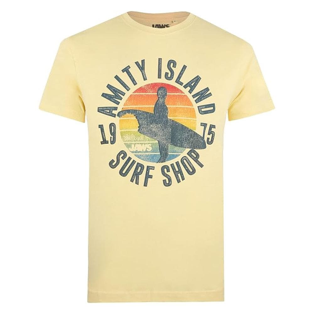 T-Shirt Jaune Homme Jaws Amity Surf Shop 2