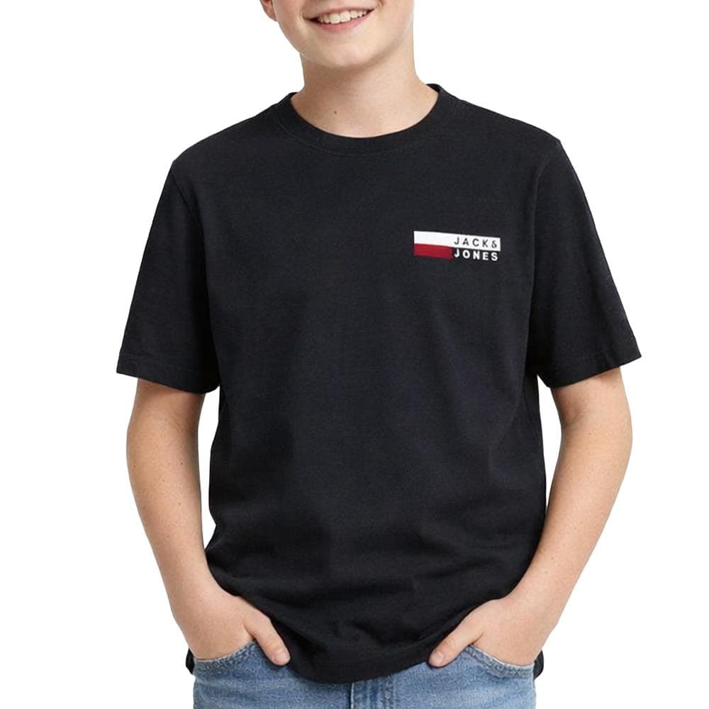 T-Shirt Noir Garçon Jack & Jones Corp 1