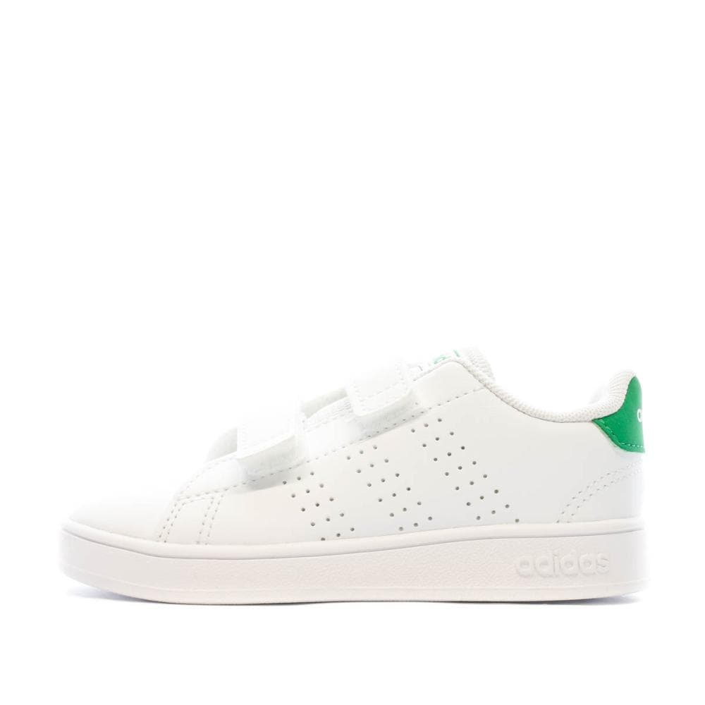Baskets Blanches/Vert Enfant Adidas Advantage 1
