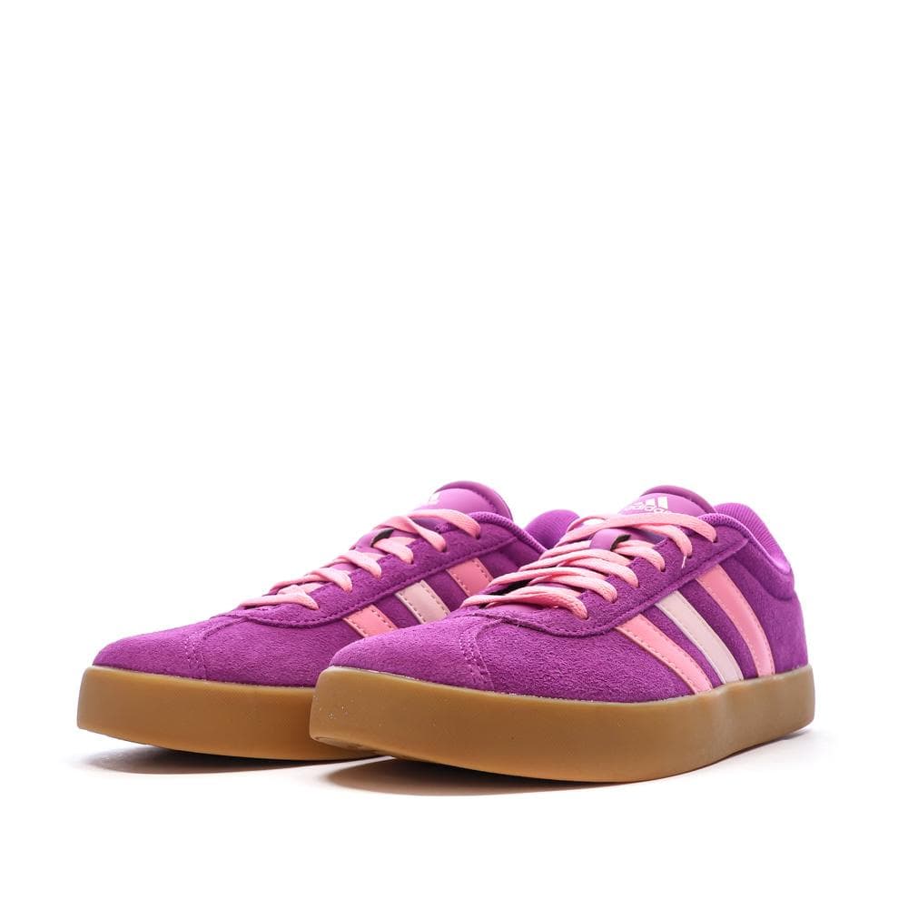 Baskets Violet Fille Adidas Court 3.0 K 6