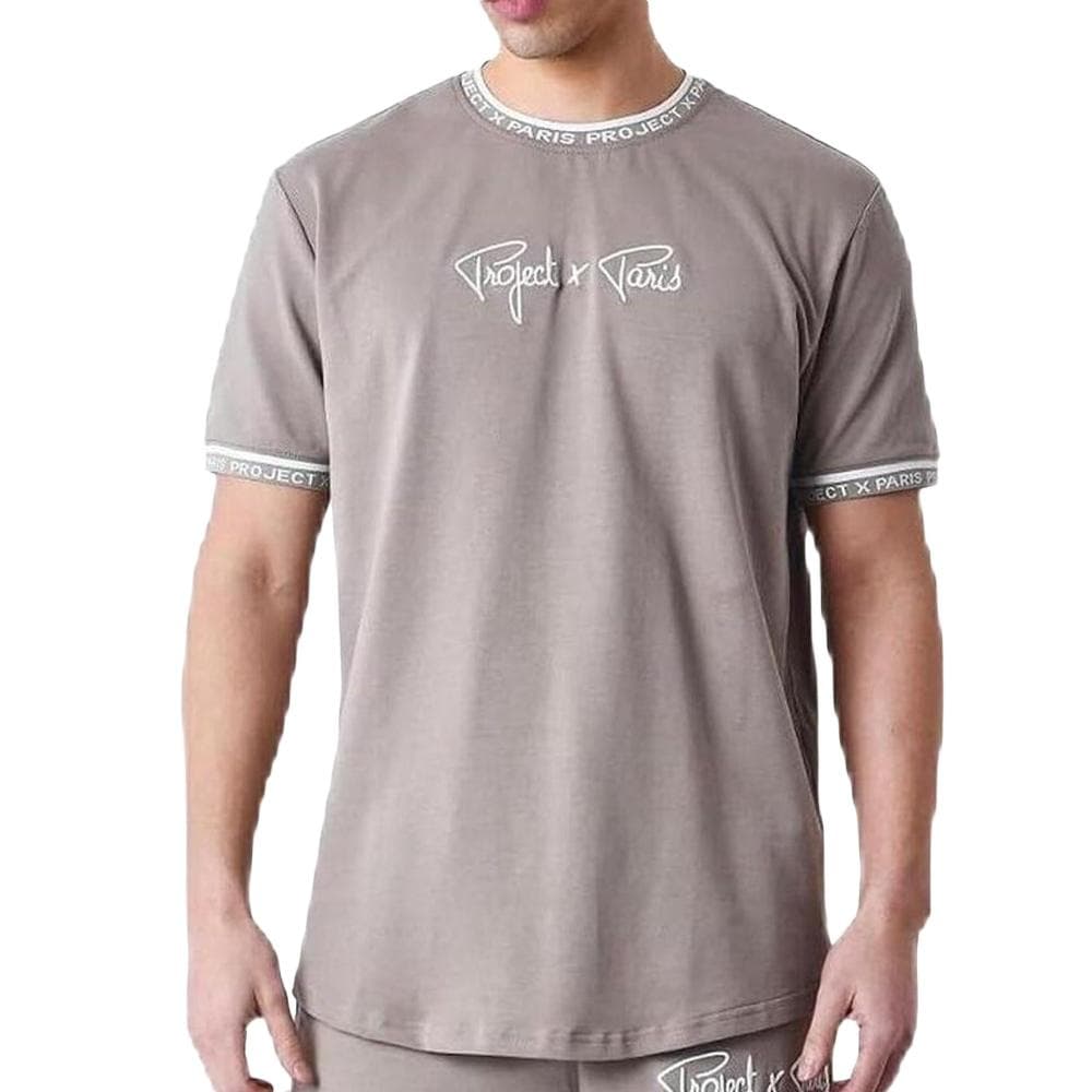 T-Shirt Gris/Blanc Homme Project X Paris 2511114 1