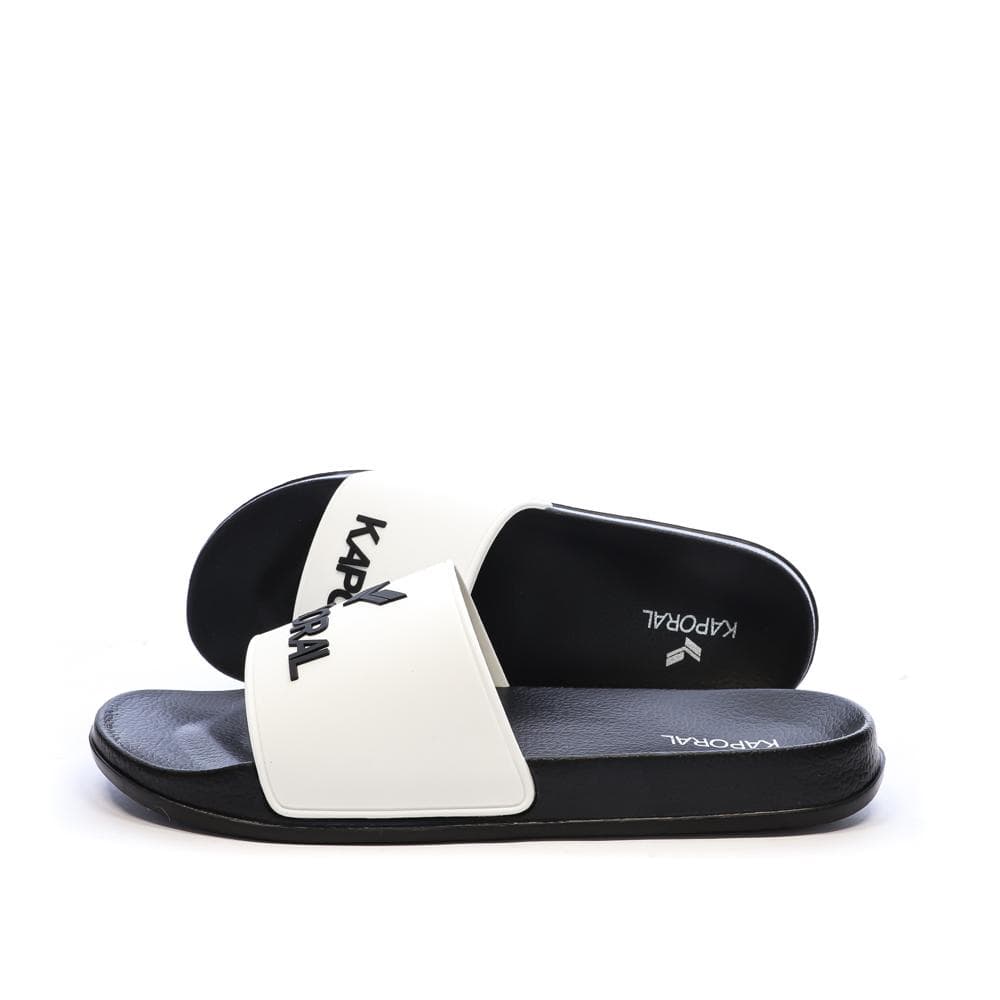 Claquettes Blanc/Noir Homme Kaporal Baporal 1
