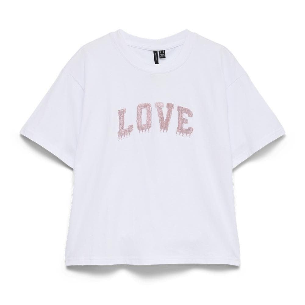 T-Shirt Blanc Femme Vero Moda Vmloretta 1
