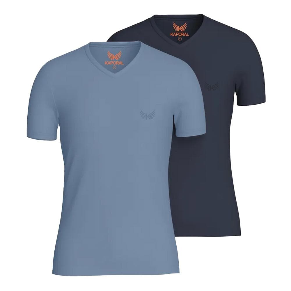 x2 T-Shirt Marine/Bleu Homme Kaporal JIFT 1