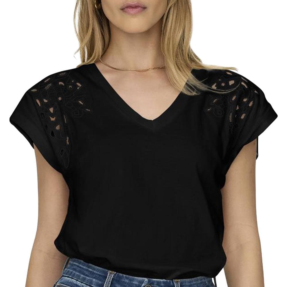 T-Shirt Noir Femme JDY Rose 1