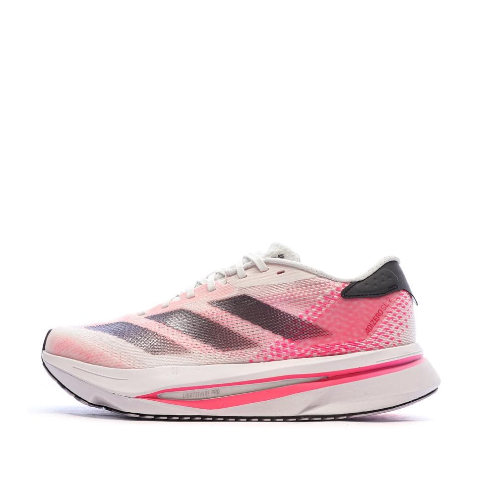 Chaussures de running Blanches/Roses Femme Adidas Adizero 1