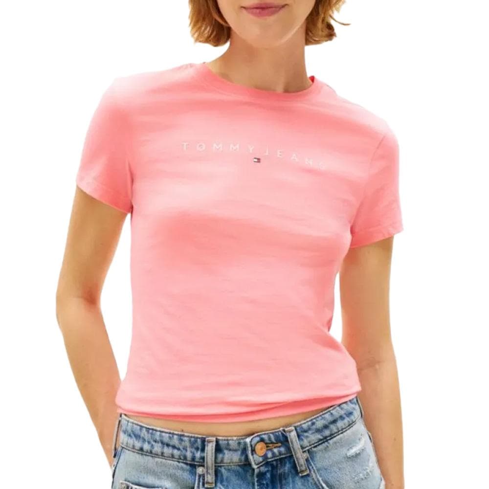 T-shirt Rose Femme Tommy Hilfiger Linearp 1