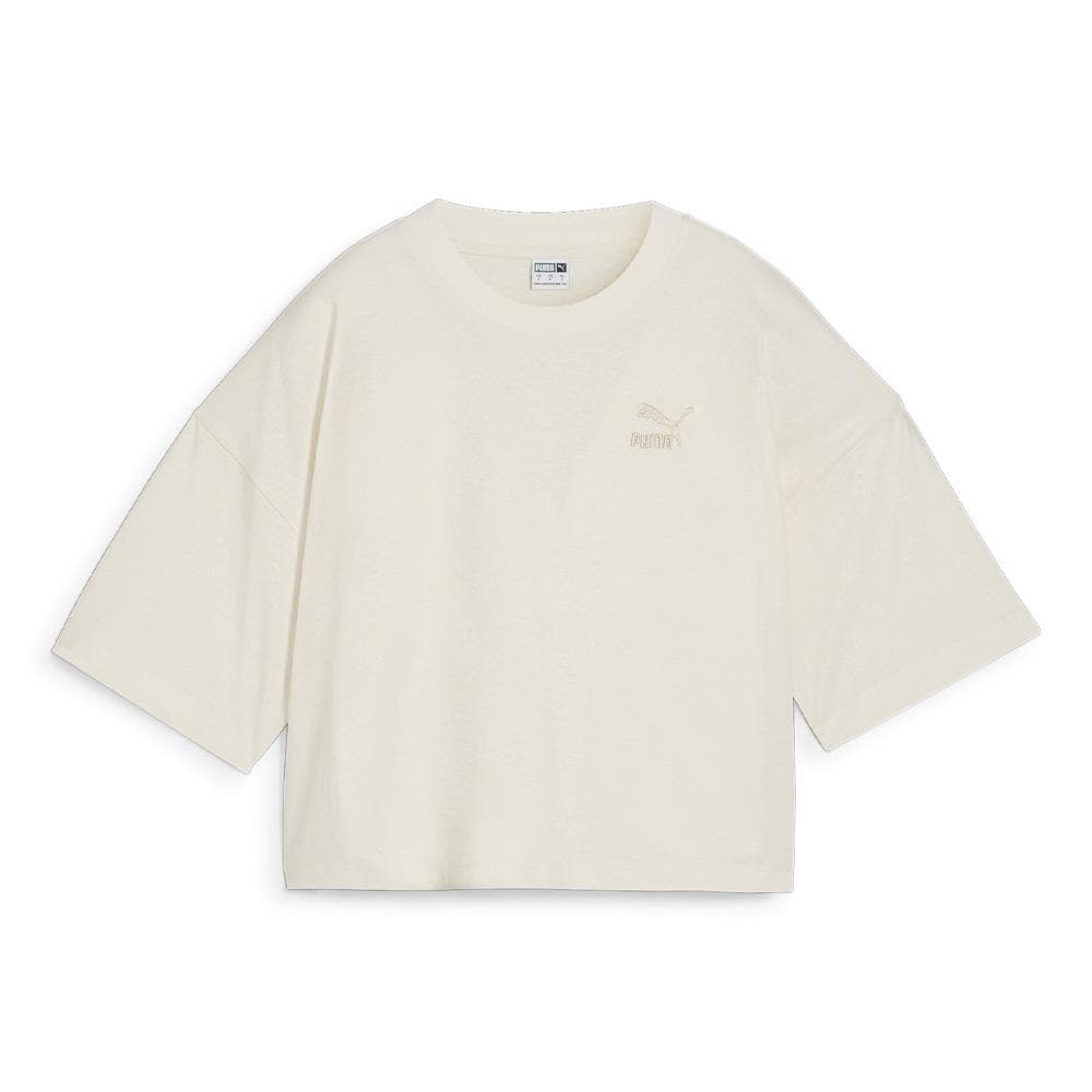 T-Shirt Beige Crop Femme Puma Better Classics 1