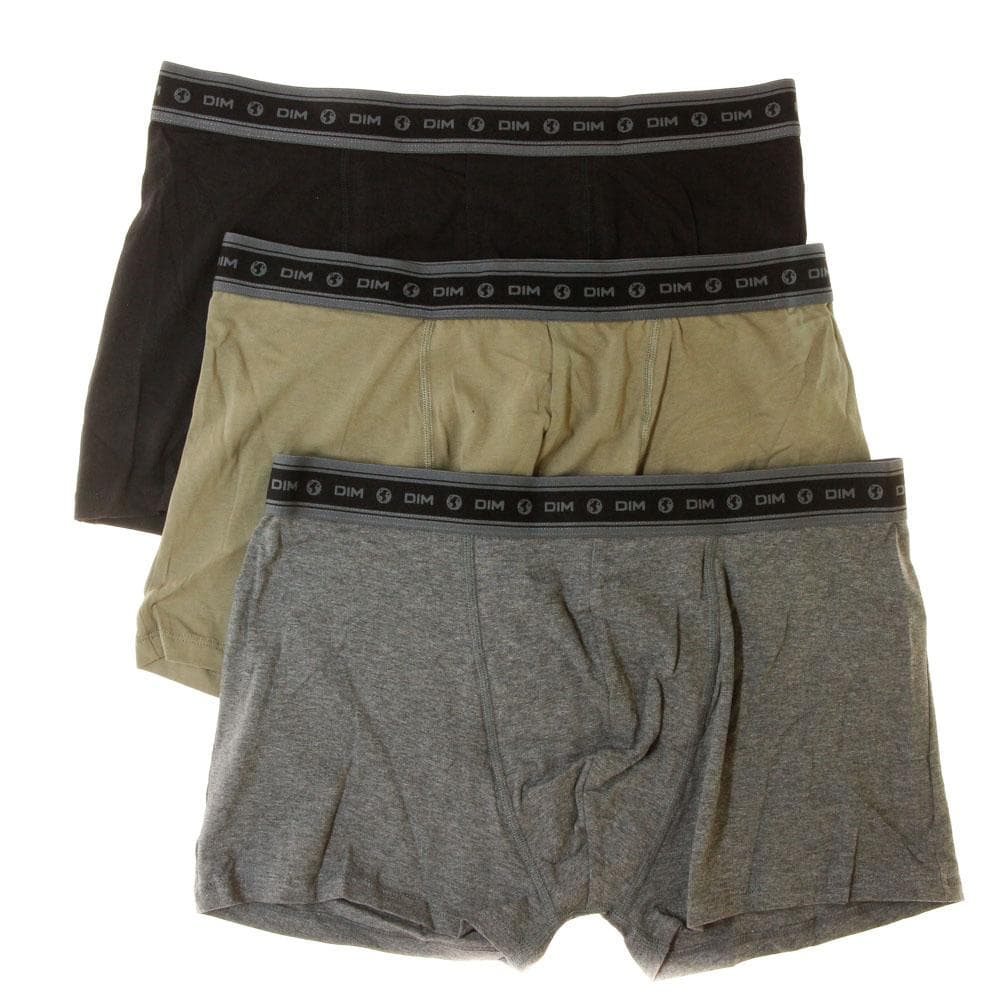 Lot de 3 Boxers Vert/Gris/Noir Homme Dim D6596 1