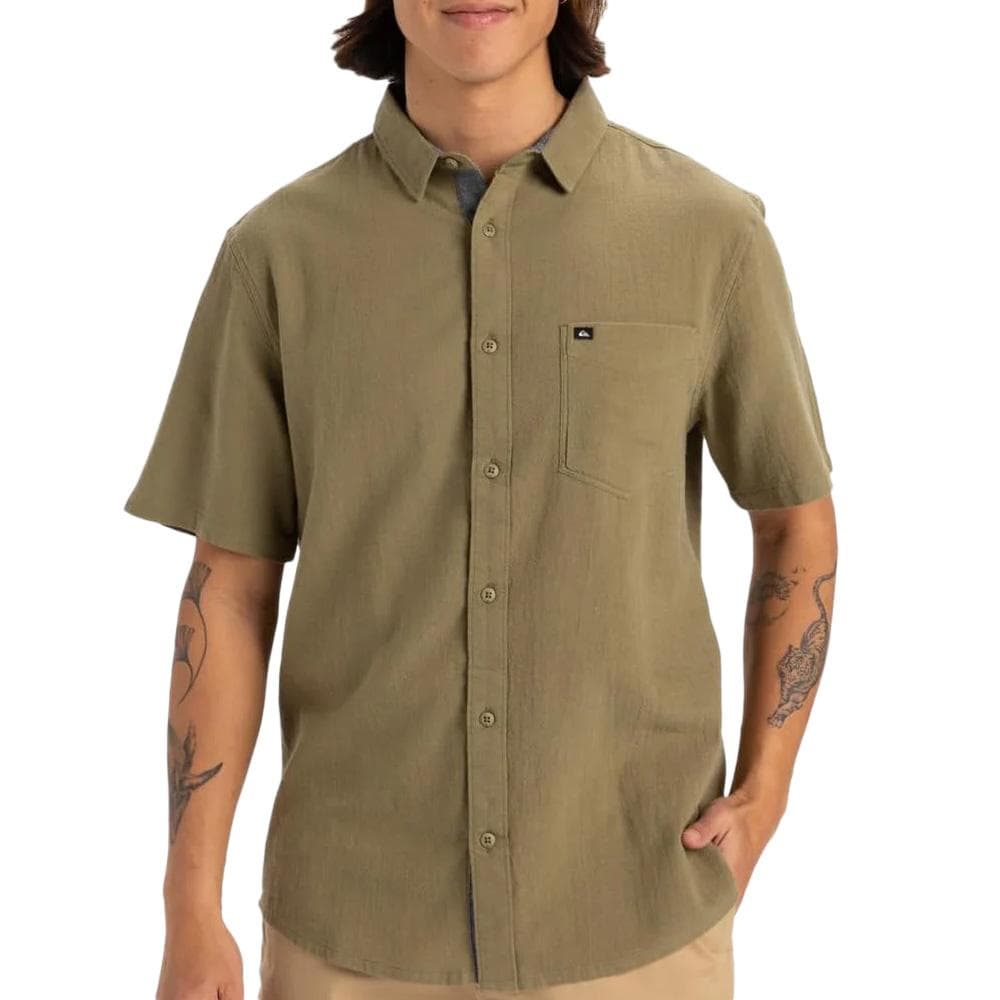 Chemise Kaki Homme Quiksilver Timebox 1