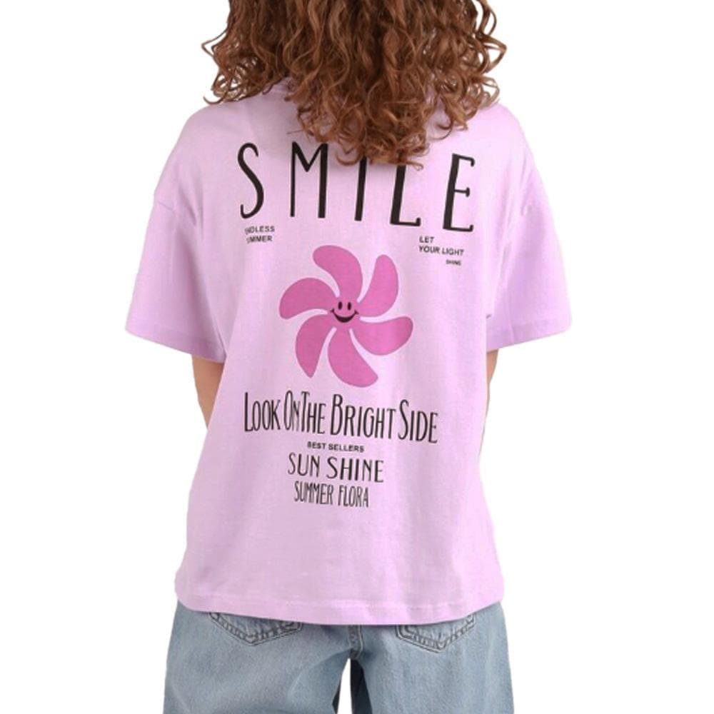 T-shirt Mauve Fille Kids Only Sun-veras Flower 4