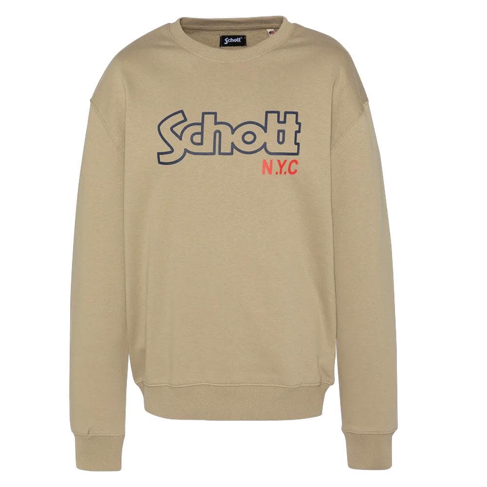 Sweat Beige Homme Schott Stanley 1