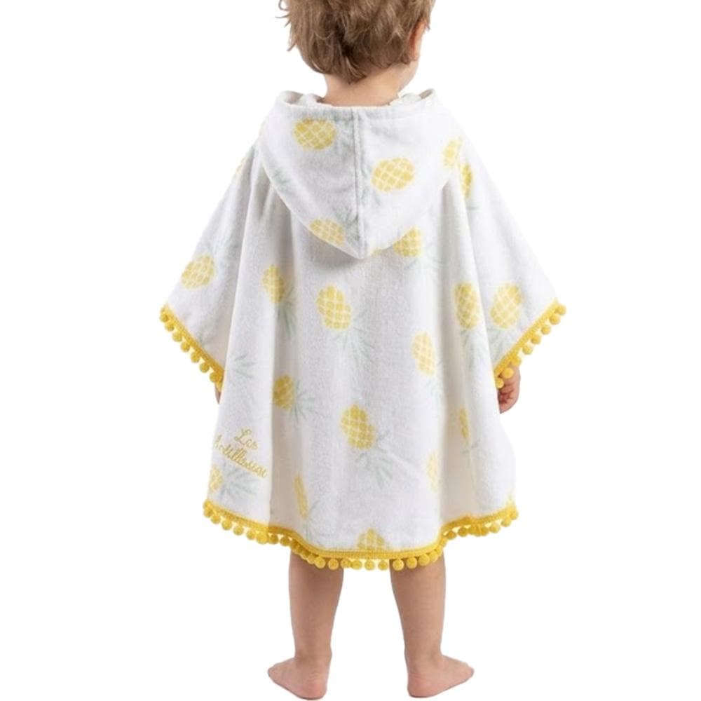 Poncho Blanc/Jaune Enfant Les Antillaises Ananas 2