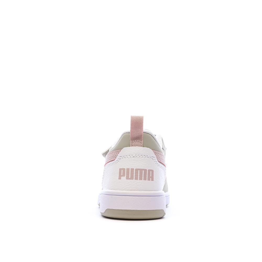 Baskets Blanches/Rose/Beige Fille Puma Rebound 3