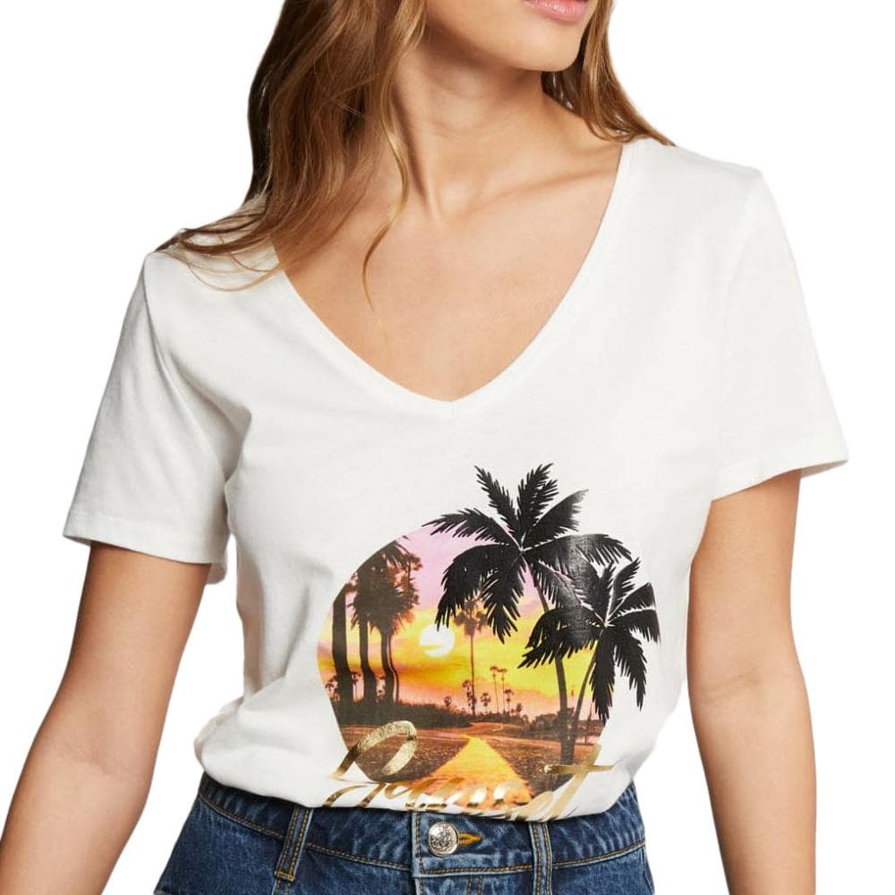 T-shirts Blanc Femme Morgan Serigraphie 241 DVEGAS 1