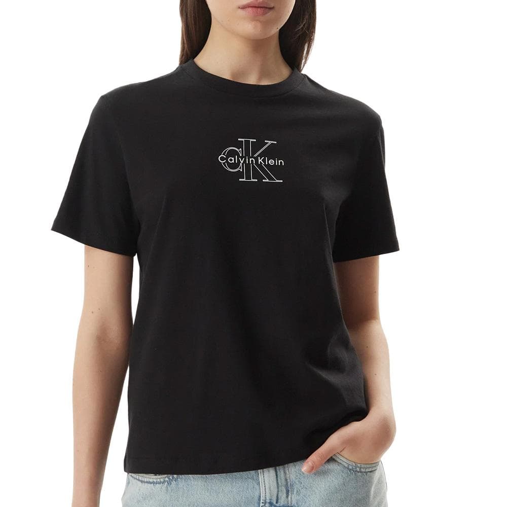 T-Shirt Noir Femme Calvin Klein Jeans Classic 12 1