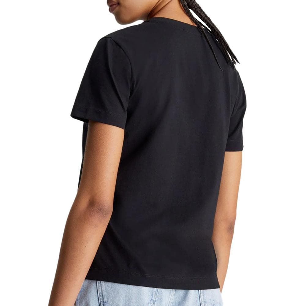 T-shirt Noir Femme Calvin Klein Jeans Diffused 2