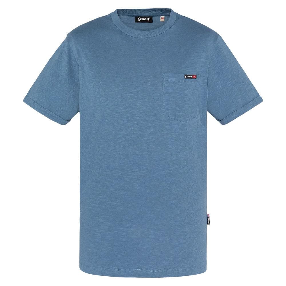 T-Shirt Bleu Homme Schott TSKEA1 1