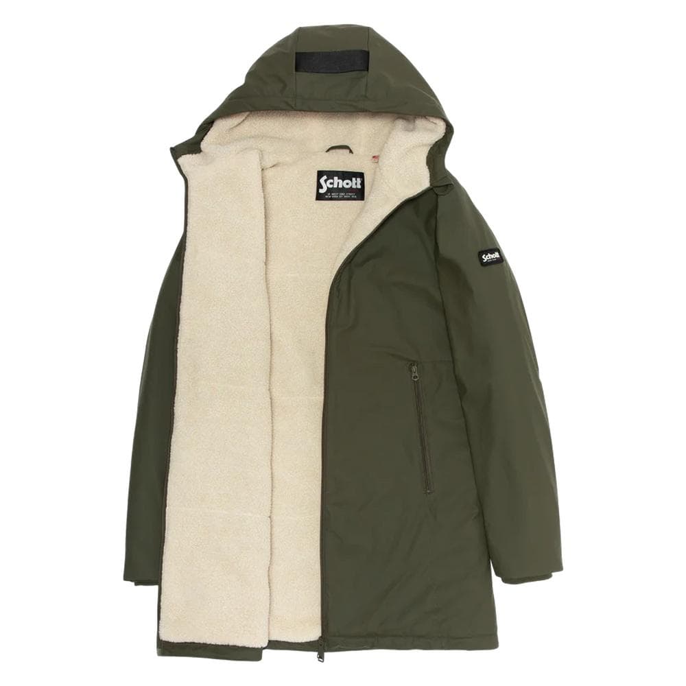 Parka longue Vert Homme à capuche Schott JACKSON25 3