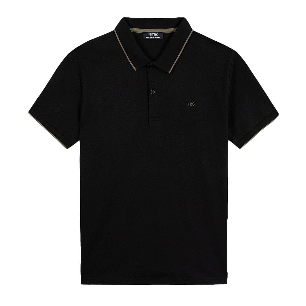 Polo Noir Homme TBS Lierre 1