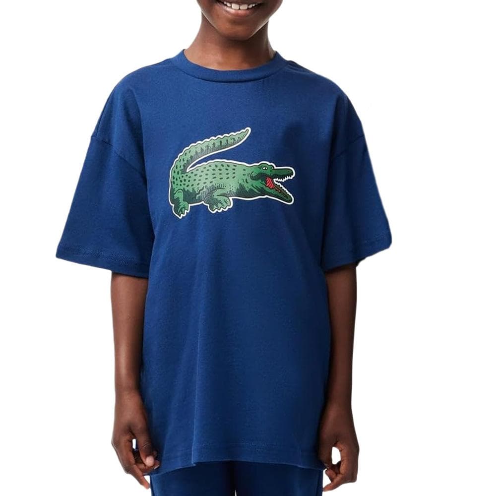 T-shirt Bleu Garçon Lacoste TJ12071 1