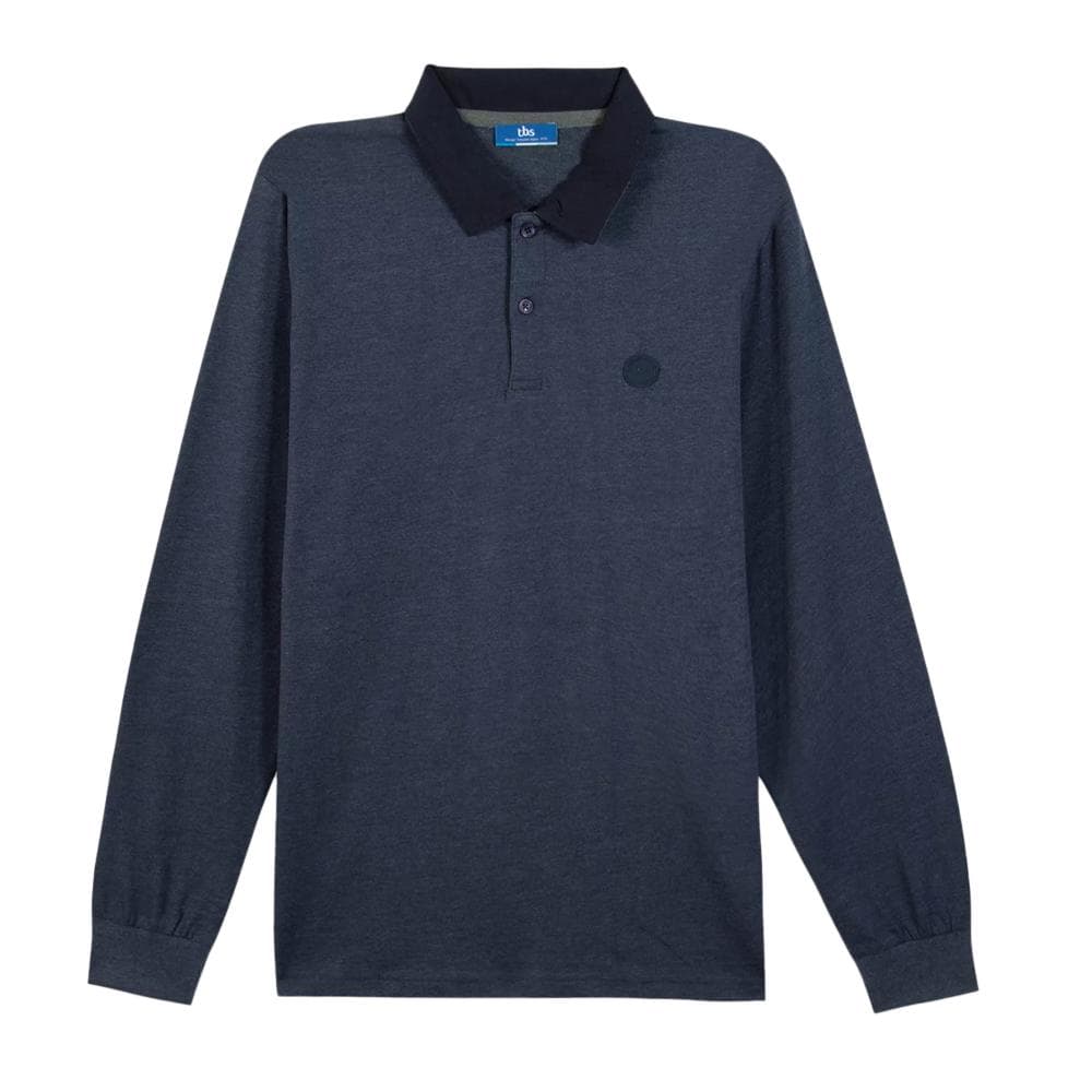 Polo Manches Longues Marine Homme TBS PEKANPOL 1