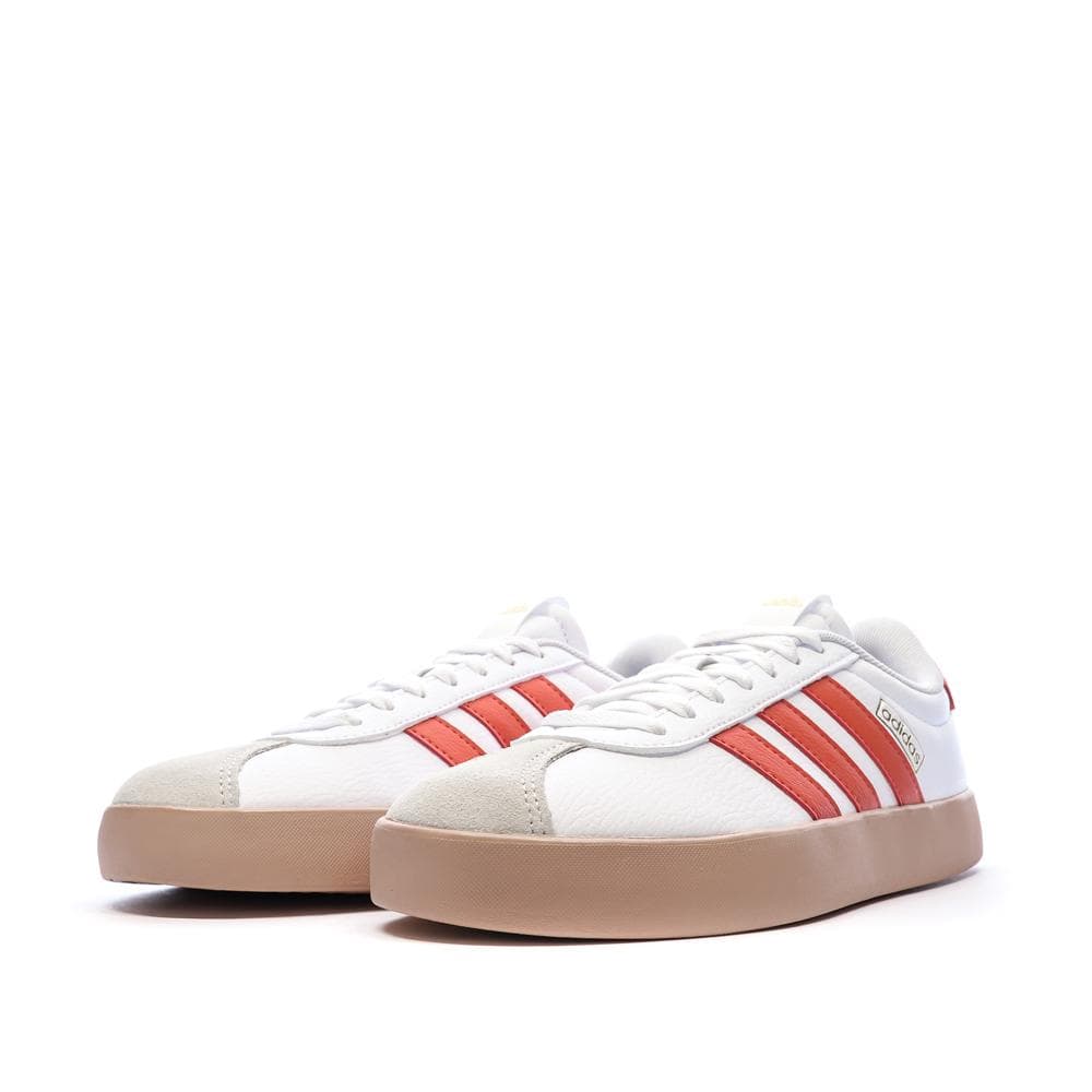 Baskets Blanches/Oranges Homme Adidas Vl Court 3.0 6