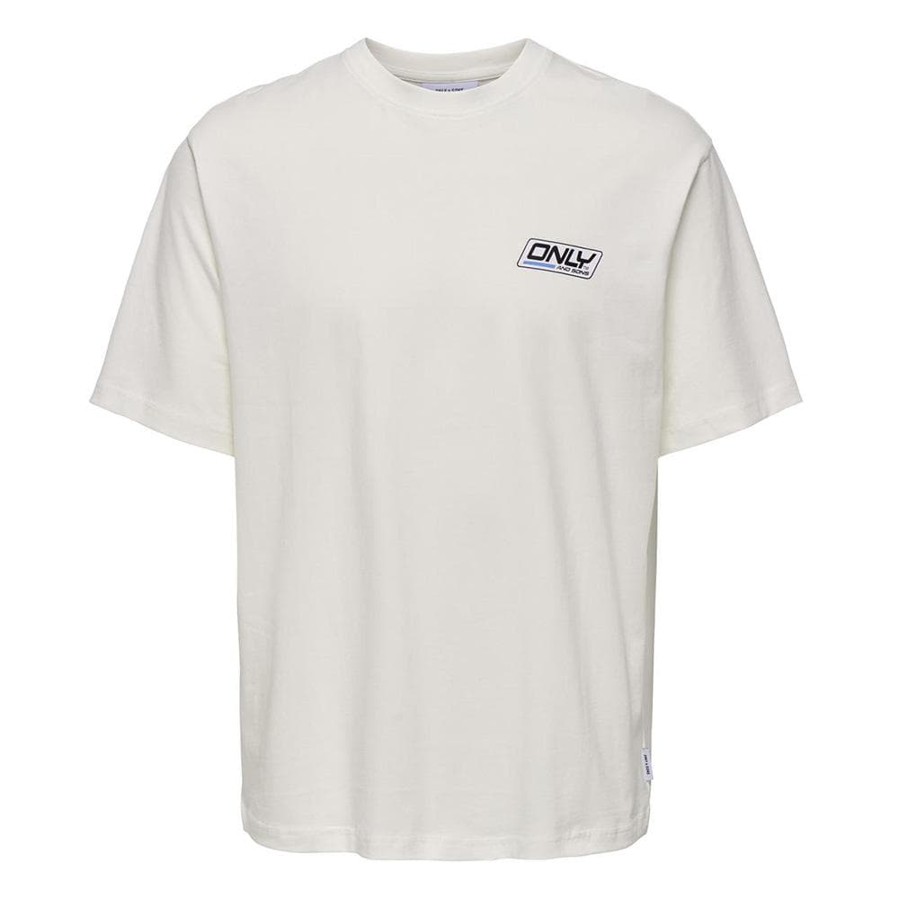 T-shirt Blanc Homme Only & Sons print Logo 1