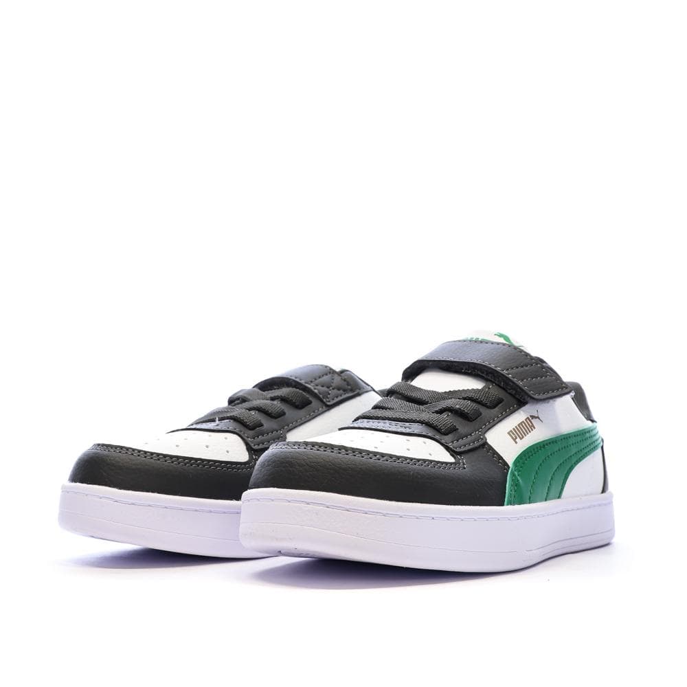 Baskets Blanches/Noires/Vertes Garçon Puma Caven 6