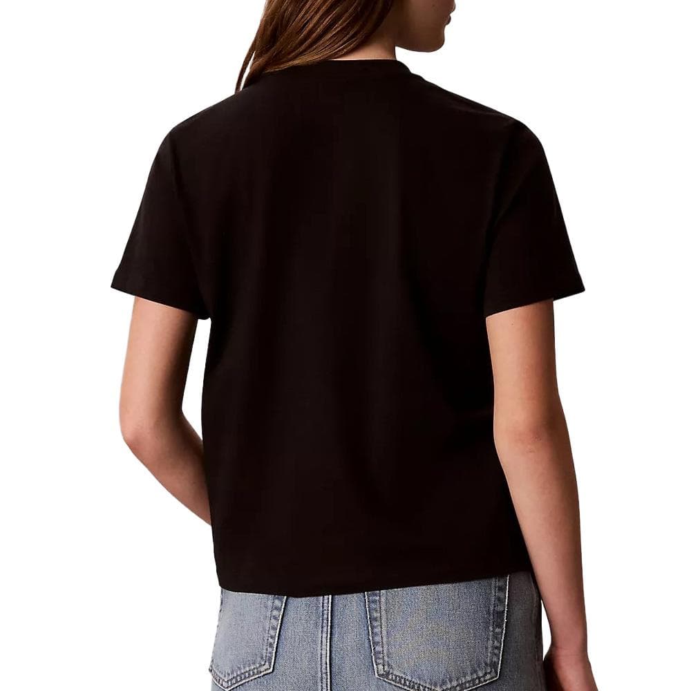 T-Shirt Noir Femme Calvin Klein Jeans Classic Script 2