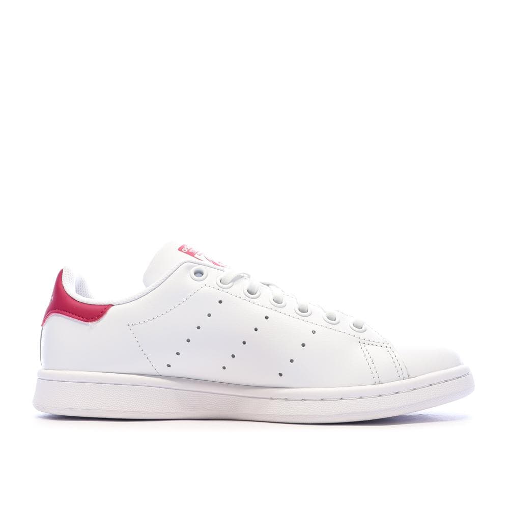 Baskets Blanches/Roses Fille Adidas Stan Smith JP9711 2