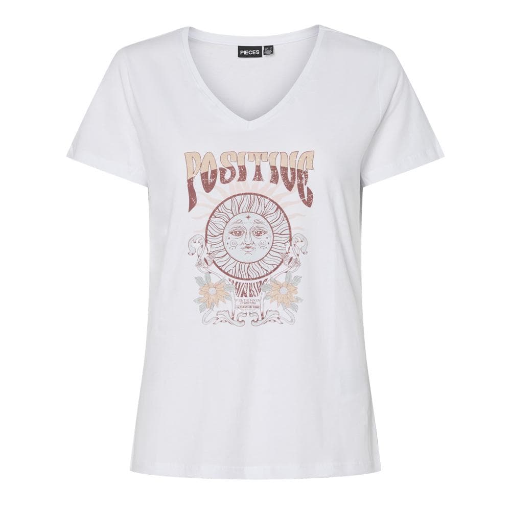 T-Shirt Blanc Femme Pieces Briella 1