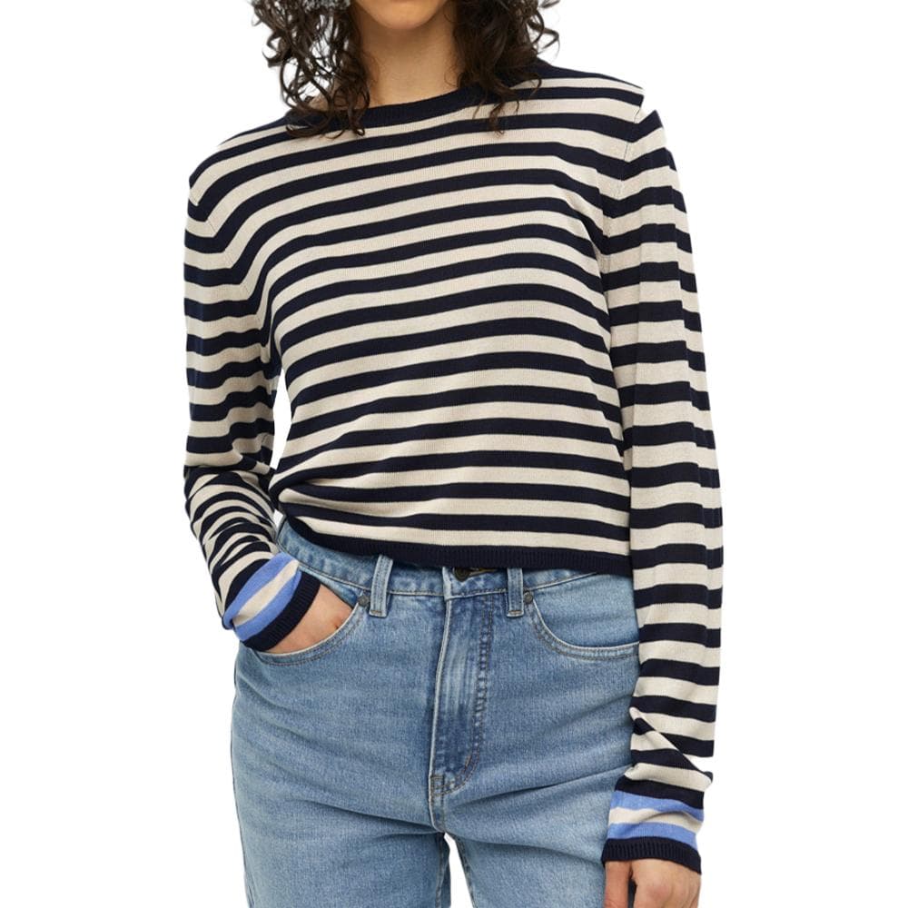 Pull Beige/Noir Femme Object Cropped 1