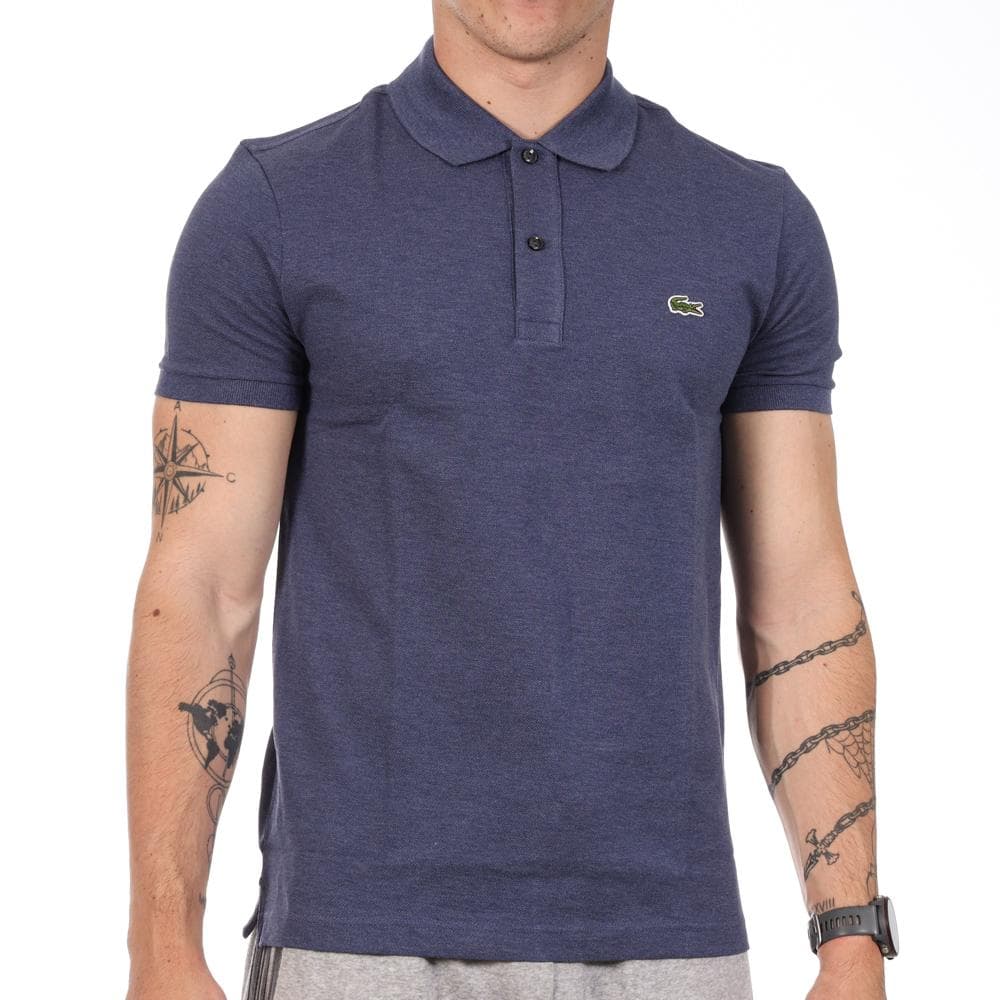 Polo Bleu Foncé Homme Lacoste L.12.12 Slim 1