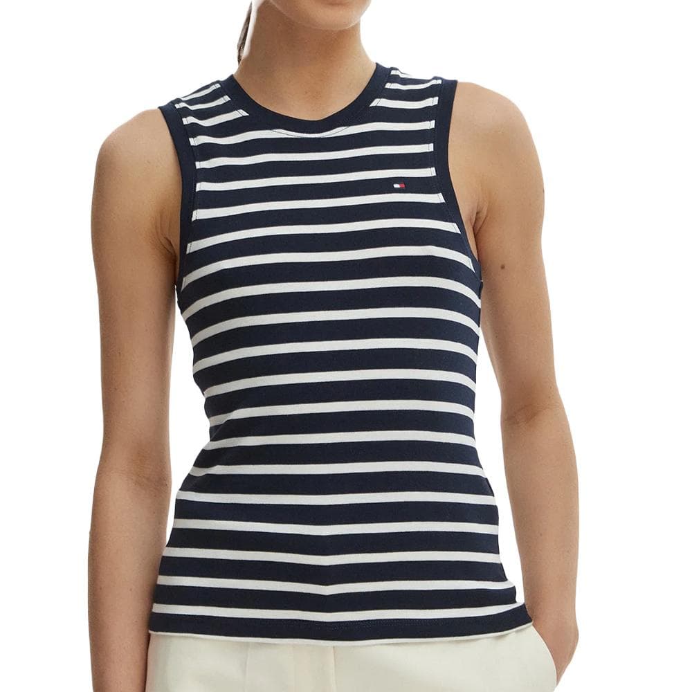 Débardeur Marine/Blanche Femme Tommy Hilfiger Slim Cody 1