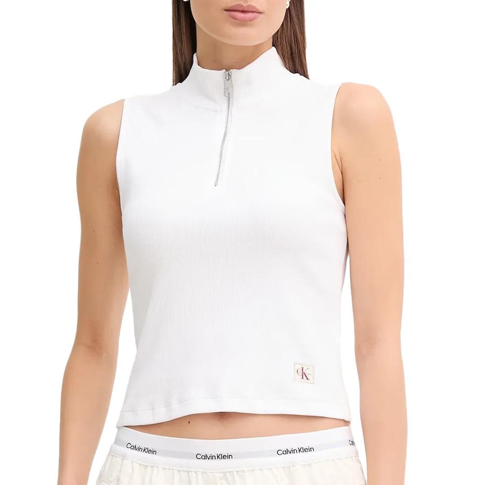 Top Blanc Femme Calvin Klein Jeans A- Woven 1