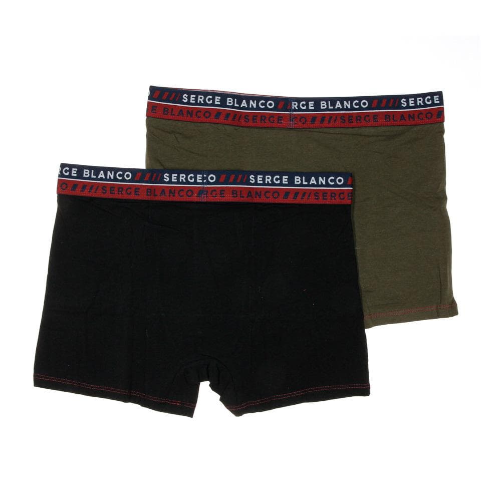 x2 Boxers Noir/Kaki Serge Homme Blanco Class3 2