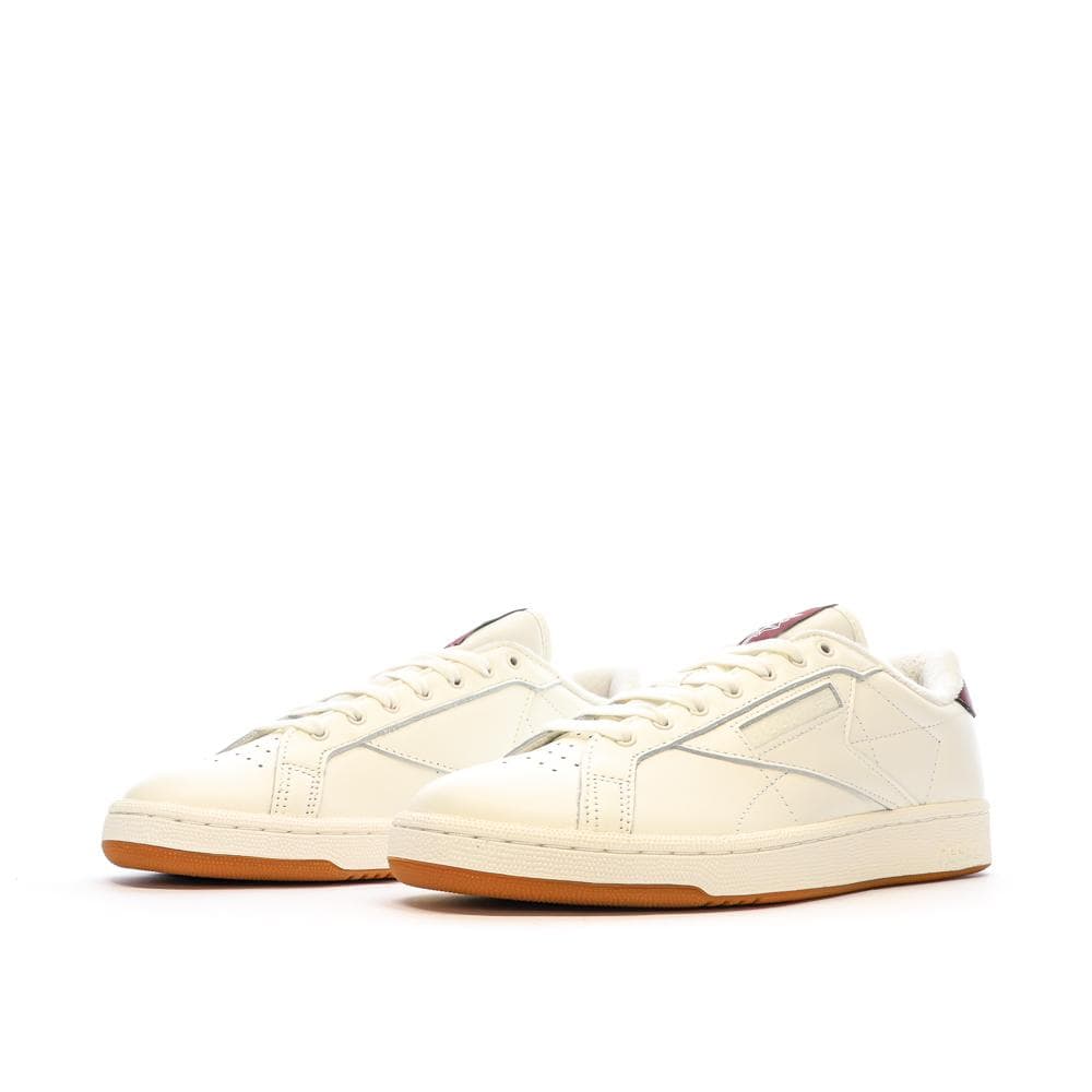 Baskets Blanches/Bordeaux Homme Reebok Club Grounds 6
