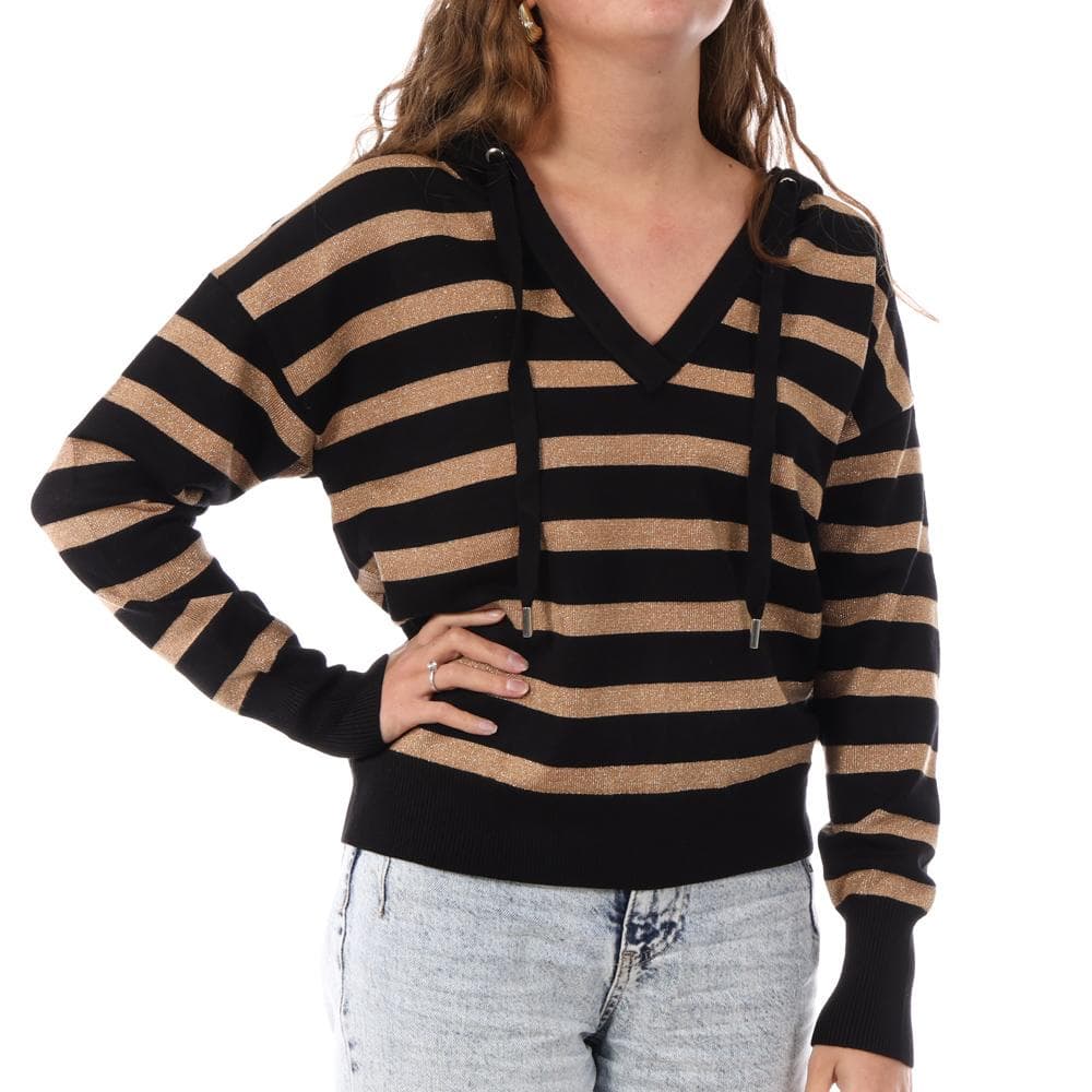 Pull Noir/Doré Femme Morgan Ballo 1