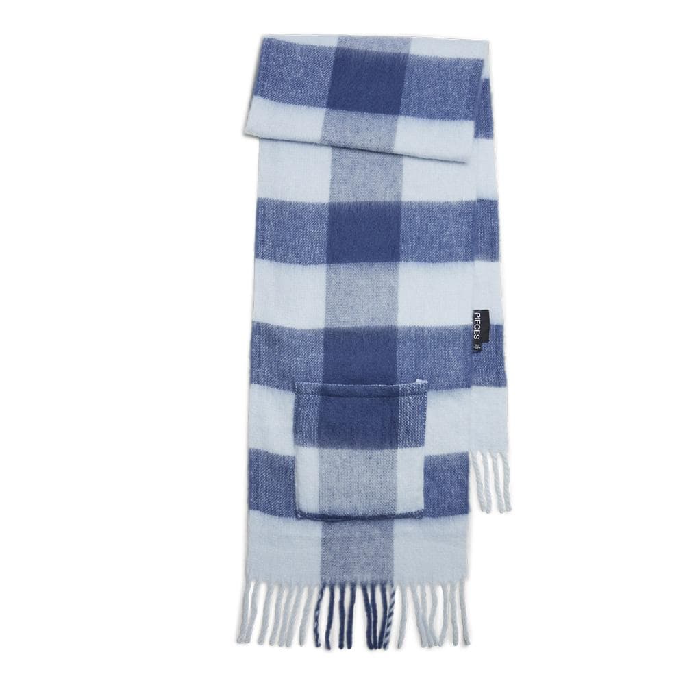 Echarpe Bleu Femme Pieces Rea Long Scarf 1