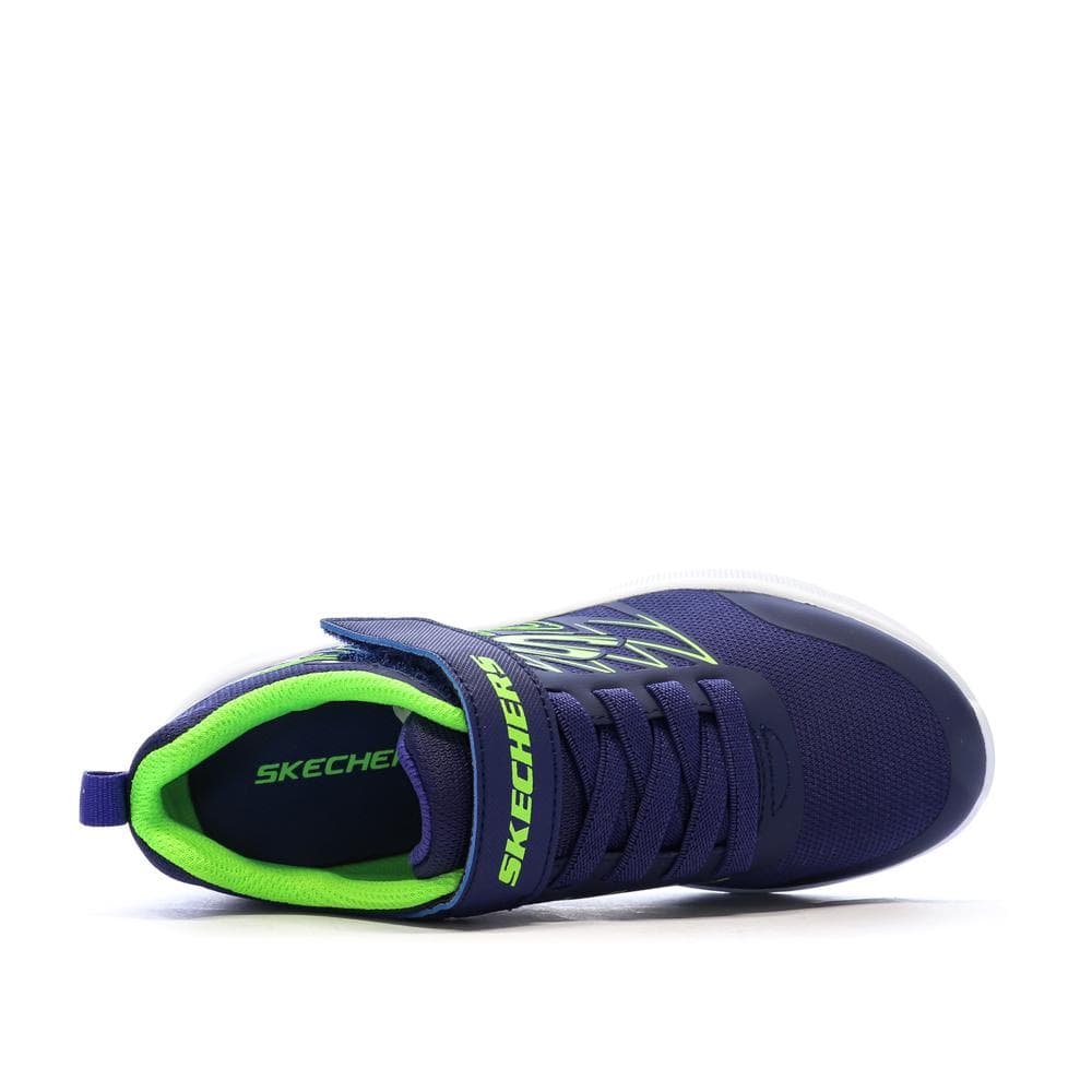 Baskets Marine/Vert Fluo Garçon Skechers Microspec-texlor 4