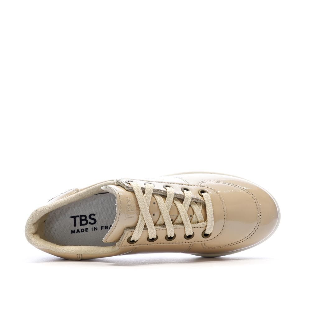 Baskets Beige Femme TBS Tennis Verni Greta 4