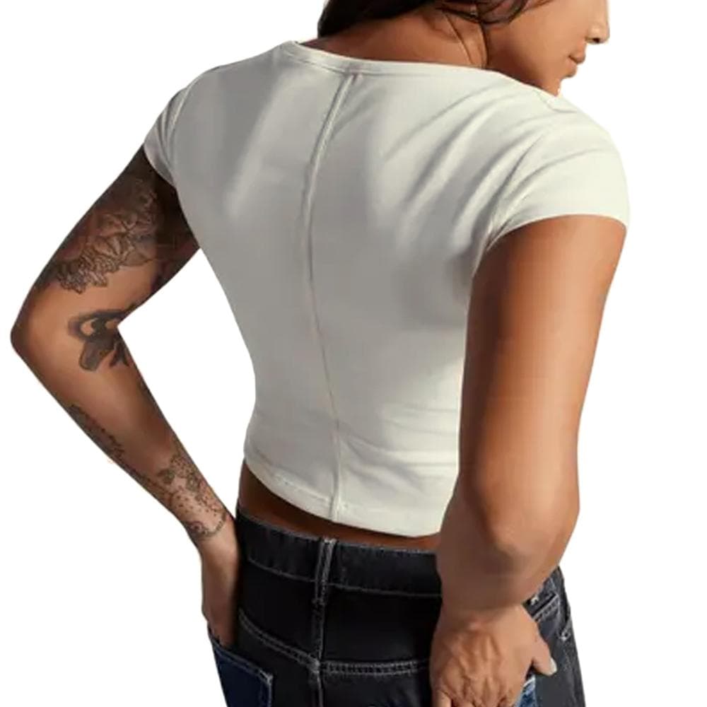 T-Shirt Blanc Femme Converse Corset 2
