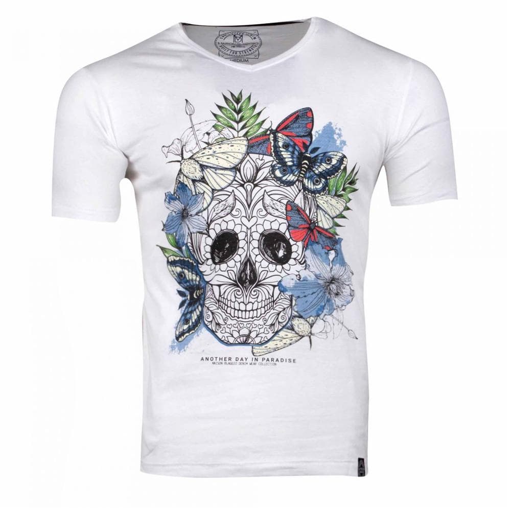 T-shirt Blanc Homme La Maison Blaggio Mexico 1